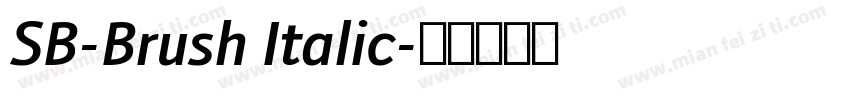 SB-Brush Italic字体转换